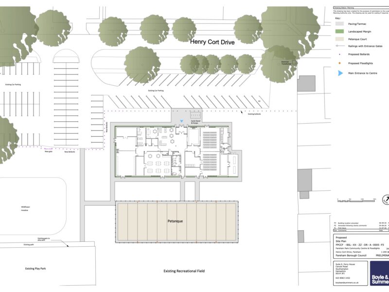 FPCCF BSL XX ZZ DR A 0005 P3 Proposed Site Plan